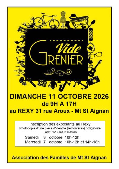 Vide-Grenier Dimanche 11 oct. 2026